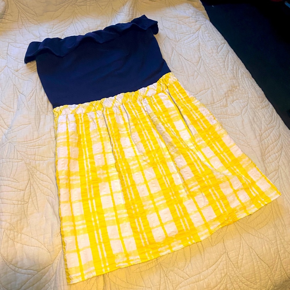 Lilly Pulitzer Strapless Gingham Mini Dress